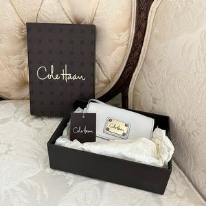 NWT in Box! Cole Haan Triplet Card Case in White
